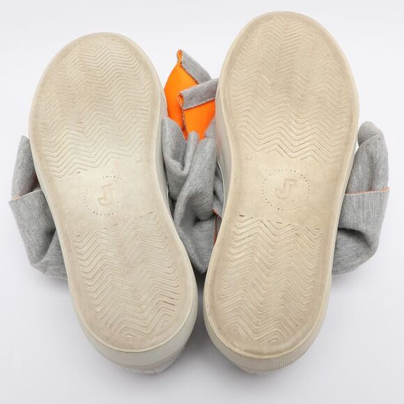 Joshua Sanders Grey Knit Fabric Bow Slip On Sneakers Size 38 - Picture 6 of 7